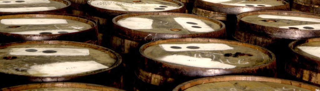 Maturing whiskies in barrels at James Sedgwick Distillery.